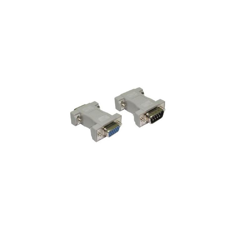 Cables Direct AD-421 cable gender changer DB9 HD15 Grey