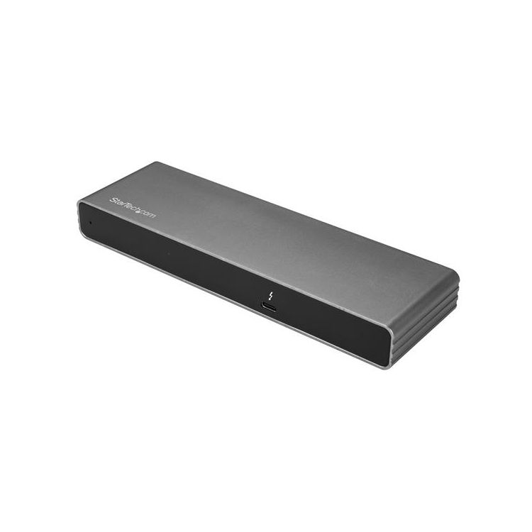 StarTech.com Thunderbolt 3 Dock - Dual 4K 60Hz Monitor TB3 Laptop Docking Station with DisplayPort, HDMI & 1080p VGA - 85W Power Delivery & Charging - 2x USB-A, Ethernet - Mac & Windows