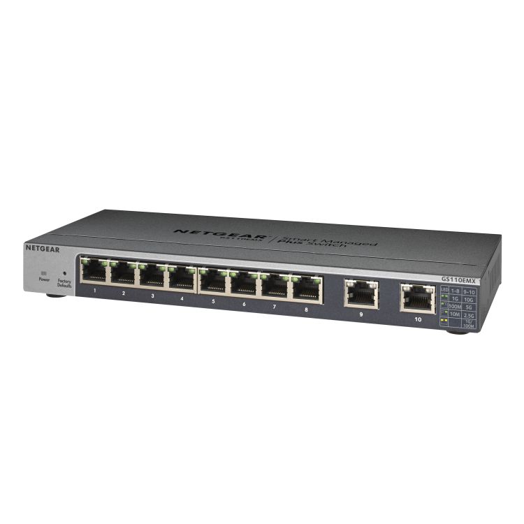 Netgear GS110EMX Managed L2/L3 Gigabit Ethernet (10/100/1000) Black