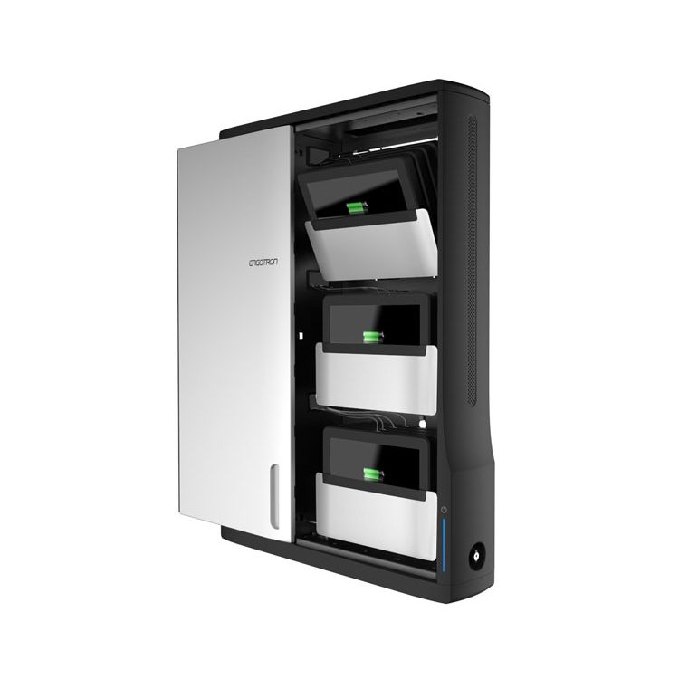 Ergotron DM12-1006-3 portable device management cart/cabinet Portable device management cabinet Black, Silver