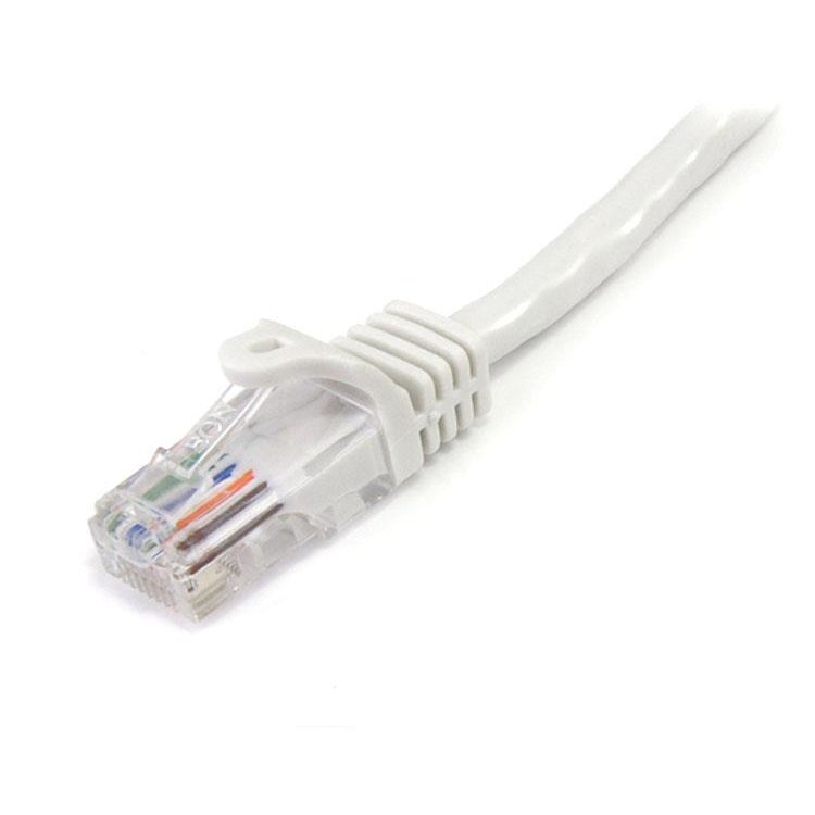 Cat5e patch cable with snagless RJ45 connectors   3m  white