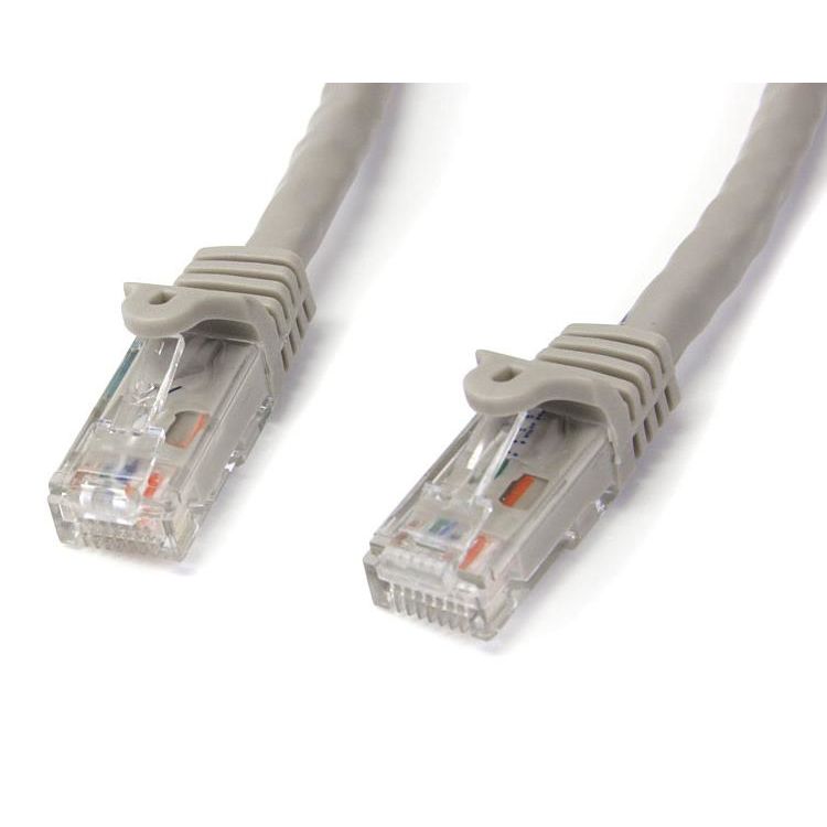 StarTech.com 7m CAT6 Ethernet Cable - Grey CAT 6 Gigabit Ethernet Wire -650MHz 100W PoE RJ45 UTP Network/Patch Cord Snagless w/Strain Relief Fluke Tested/Wiring is UL Certified/TIA