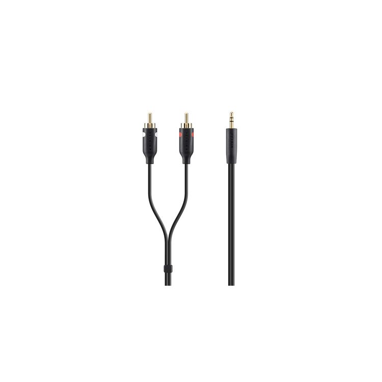 Belkin F3Y116BT2M audio cable 2 m 2 x RCA 3.5mm Black