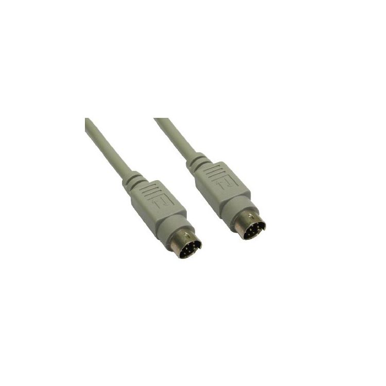 Cables Direct 8 Pin Mini Din - 2 Mm coaxial cable 2 m 8 pin din Grey