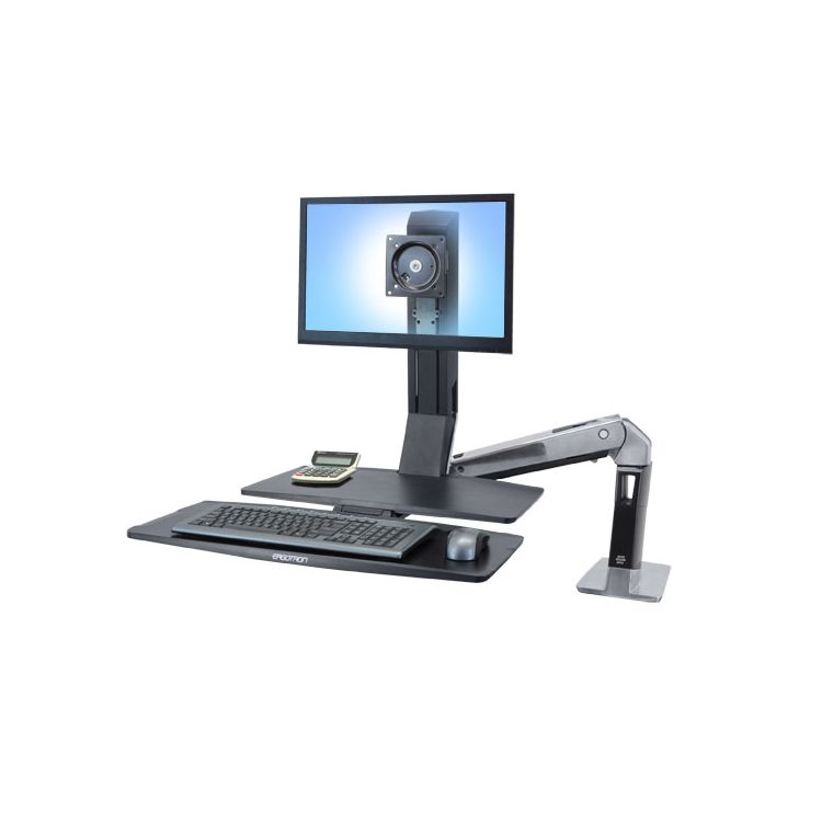 Ergotron WorkFit -A, Single LD @ Worksurface+ 61 cm (24