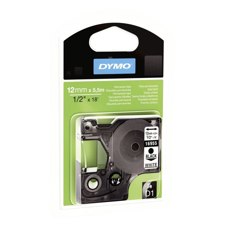 DYMO D1 Durable - Black on White - 12mm