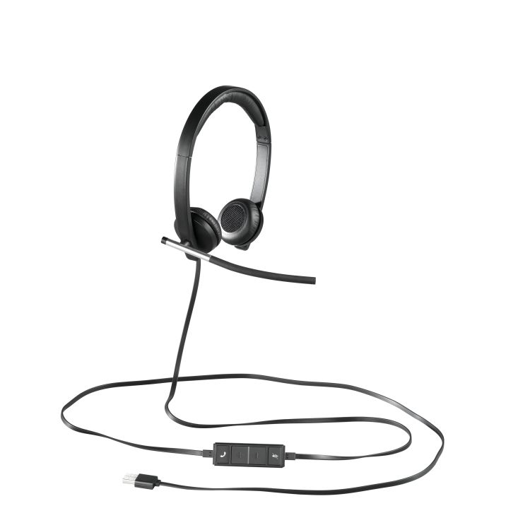 Logitech H650E Binaural Head-band Black,Silver