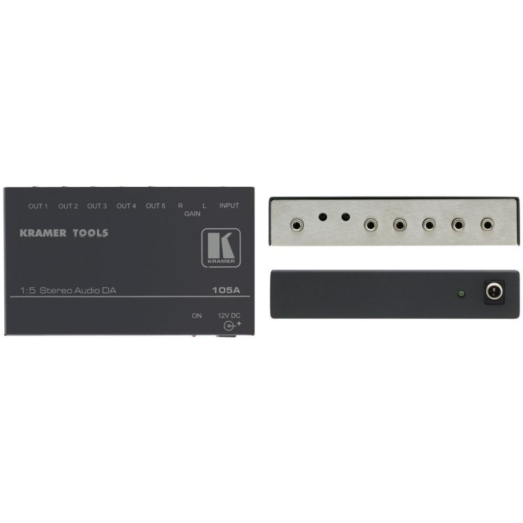 Kramer Electronics 105A audio amplifier 5.0 channels Performance/stage Black