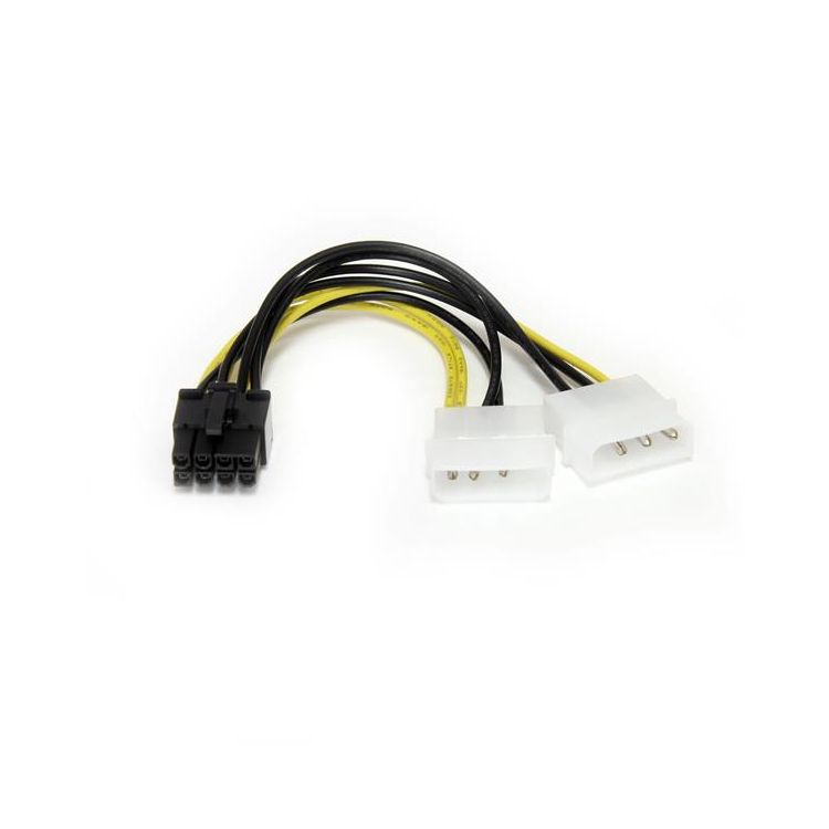 StarTech.com 6in LP4 to 8 Pin PCI Express Video Card Power Cable Adapter