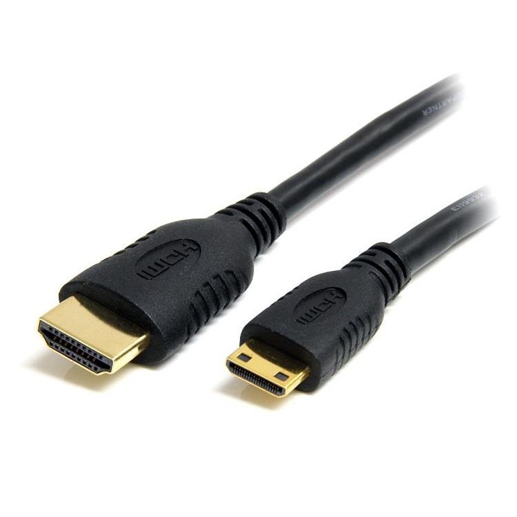 StarTech.com 2m Mini HDMI to HDMI Cable with Ethernet - 4K 30Hz High Speed Mini HDMI to HDMI Adapter Cable - Mini HDMI Type-C Device to HDMI Monitor/Display - Durable Video Converter Cord