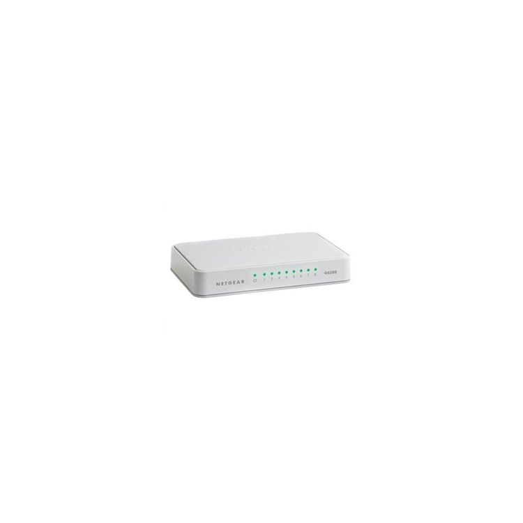 NETGEAR GS208 Unmanaged Gigabit Ethernet (10/100/1000) White