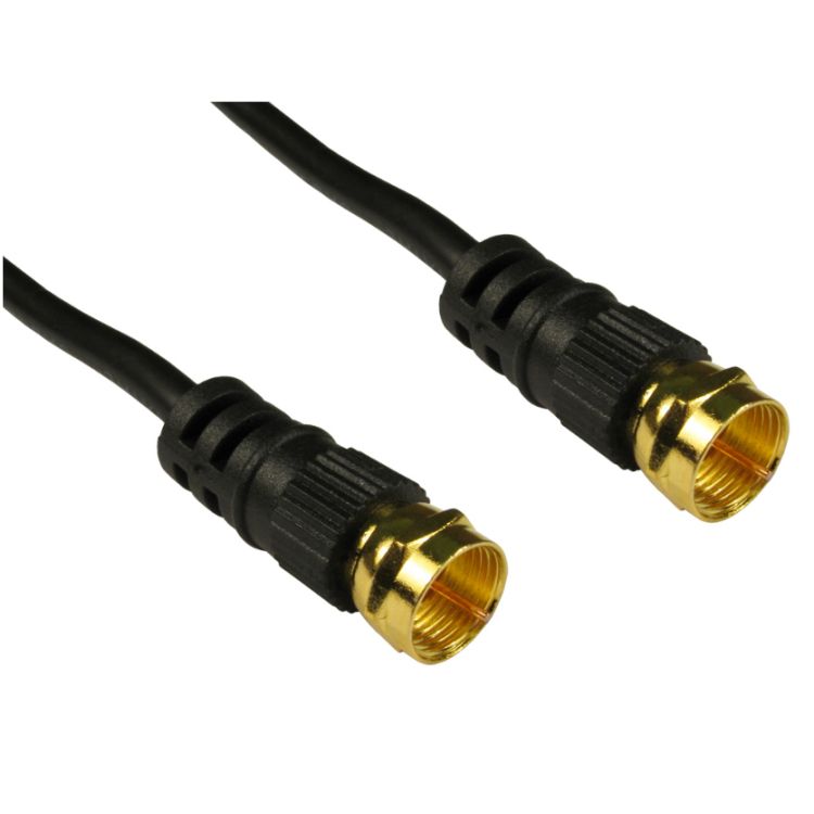 Cables Direct F M/M, 10m coaxial cable Black