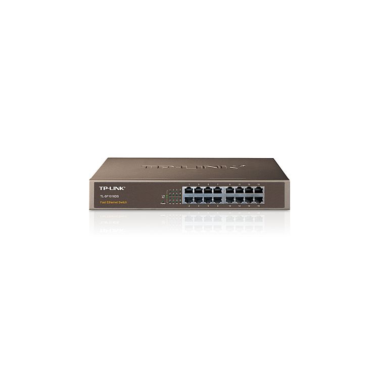TP-Link TL-SF1016DS network switch Unmanaged Fast Ethernet (10/100) 1U Black