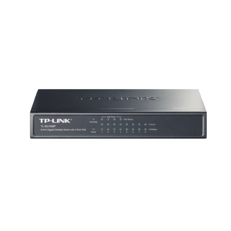 TP-Link TL-SG1008P network switch Unmanaged Gigabit Ethernet (10/100/1000) Power over Ethernet (PoE) Hazelnut