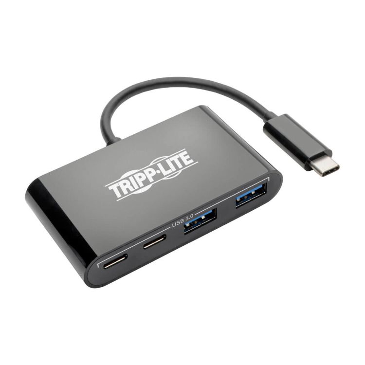 Tripp Lite U460-004-2A2CB 4-Port USB-C Hub, USB 3.x (5Gbps), 2x USB-A, 2x USB-C, Black