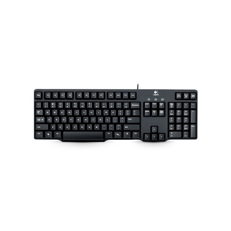 Logitech K100 keyboard Universal PS/2 Russian Black