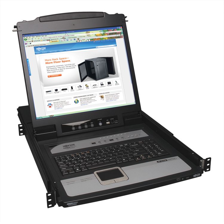 Tripp Lite B020-U08-19-IP NetDirector 8-Port 1U Rack-Mount Console KVM Switch with 19-in. LCD and IP Remote Access
