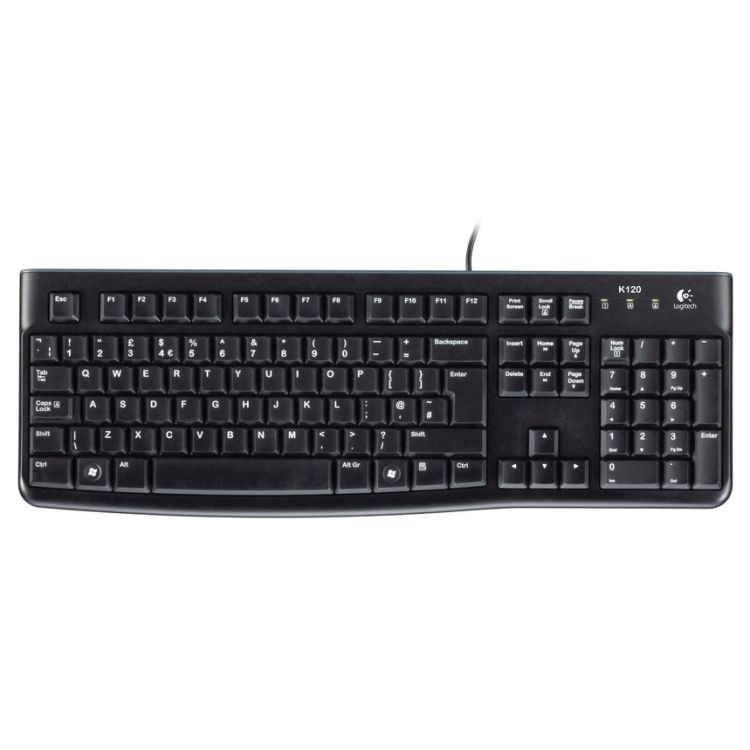 Logitech K120 USB QWERTZ Czech Black