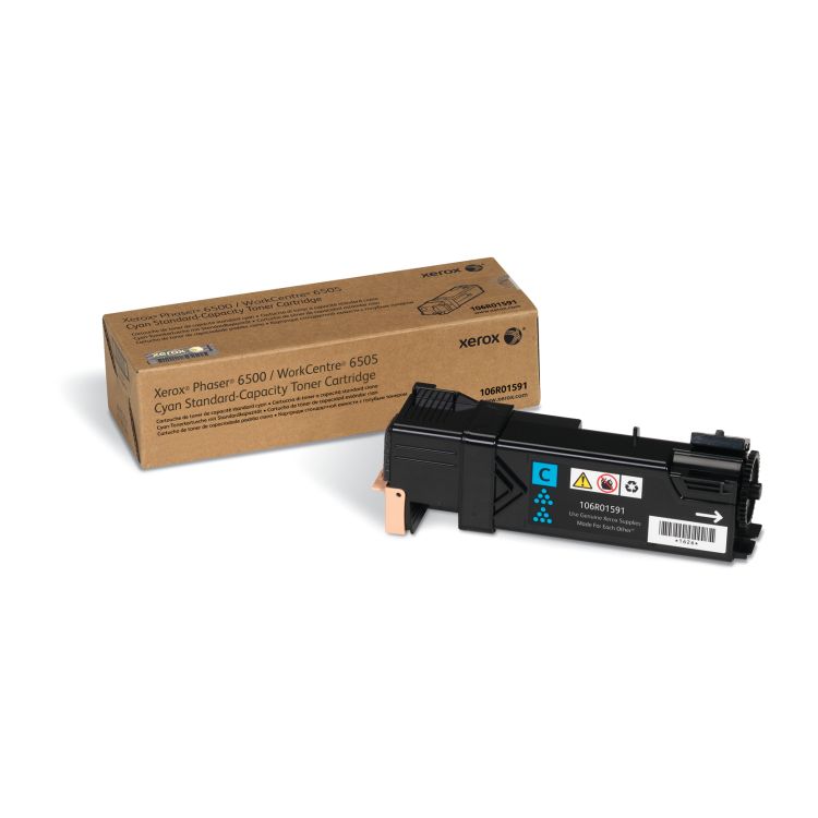 Xerox Genuine Phaser™ 6500, WorkCentre™ 6505 Cyan Standard capacity Toner Cartridge (1000 Pages) - 106R01591