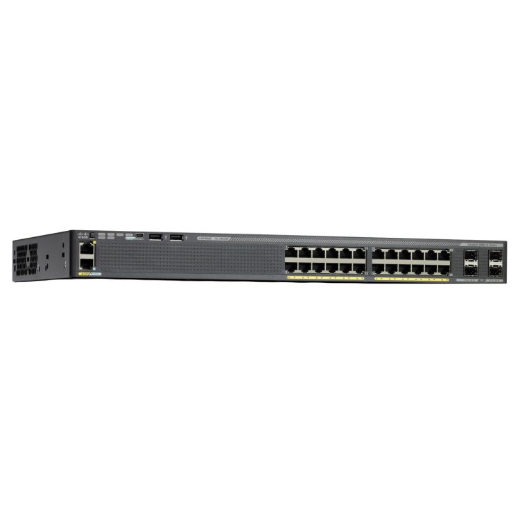 Cisco Small Business Catalyst 2960X-24PS-L Network Switch, 24 Gigabit Ethernet Ports, 370W PoE Budget, four 1 G SFP Uplink Ports, Enhanced Limited Lifetime Warranty (WS-C2960X-24PS-L)