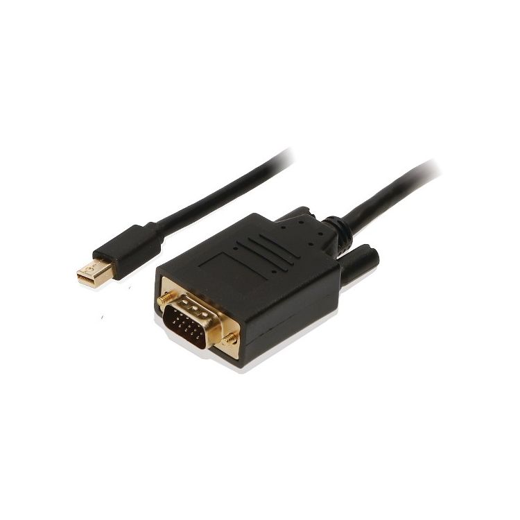 2-Power CAB0027A video cable adapter 1 m VGA (D-Sub) Mini DisplayPort Black