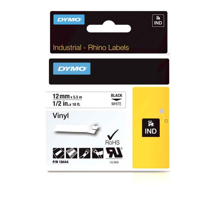 DYMO 18444 label-making tape Black on white