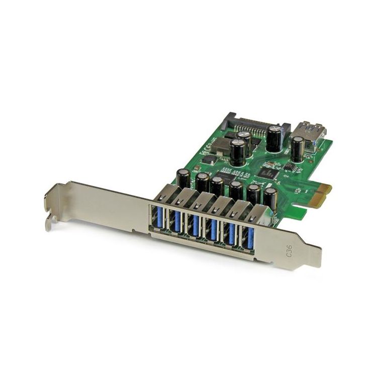 StarTech.com 7-Port PCI Express USB 3.0 Card - Standard and Low-Profile Design
