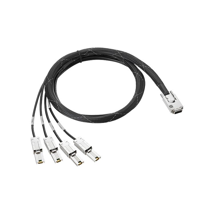 HPE Mini SAS High Density to Dual 2-lane Mini SAS High Density External Fanout 1 Meter Cable