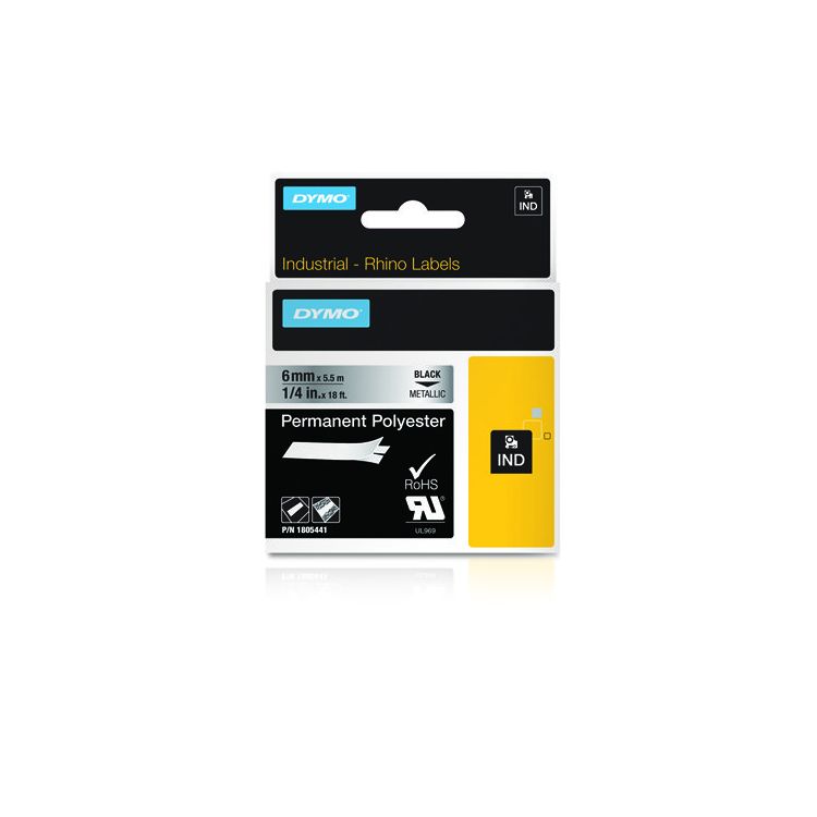 DYMO 1805441 label-making tape Black on metallic