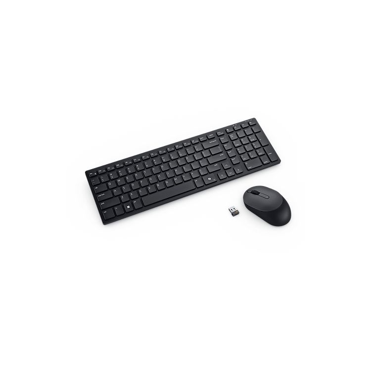 DELL Pro Compact Silent Keyboard and Mouse - KM555 - US International (QWERTY)