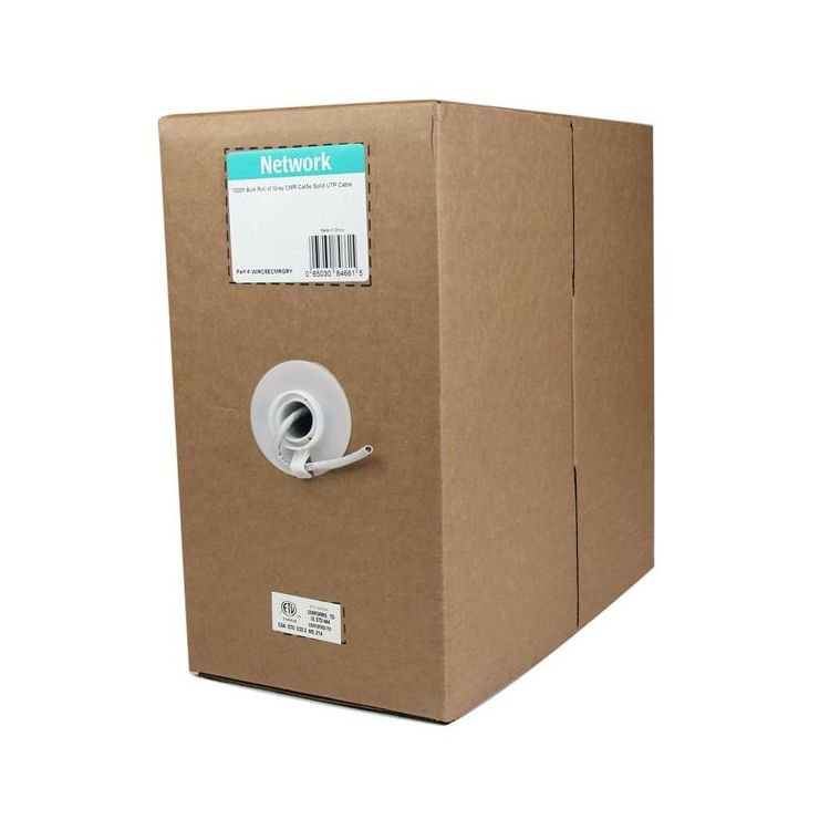 StarTech.com Bulk Cat 5e Ethernet Cable - 1000 ft. - Solid - CMR-Rated - Gray
