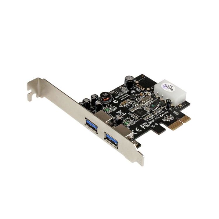 StarTech.com 2 Port PCI Express (PCIe) SuperSpeed USB 3.0 Card Adapter with UASP - LP4 Power