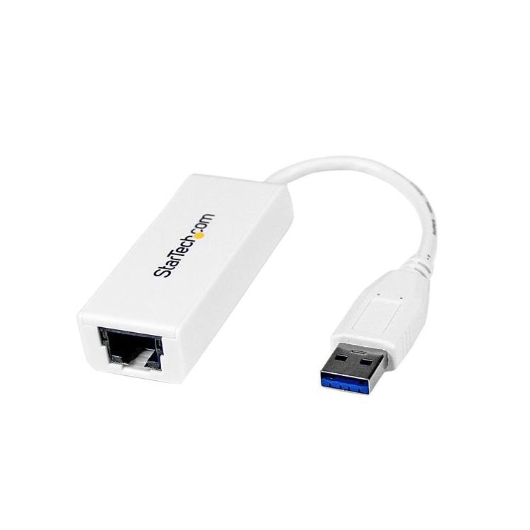 StarTech.com USB 3.0 to Gigabit Ethernet NIC Network Adapter - White