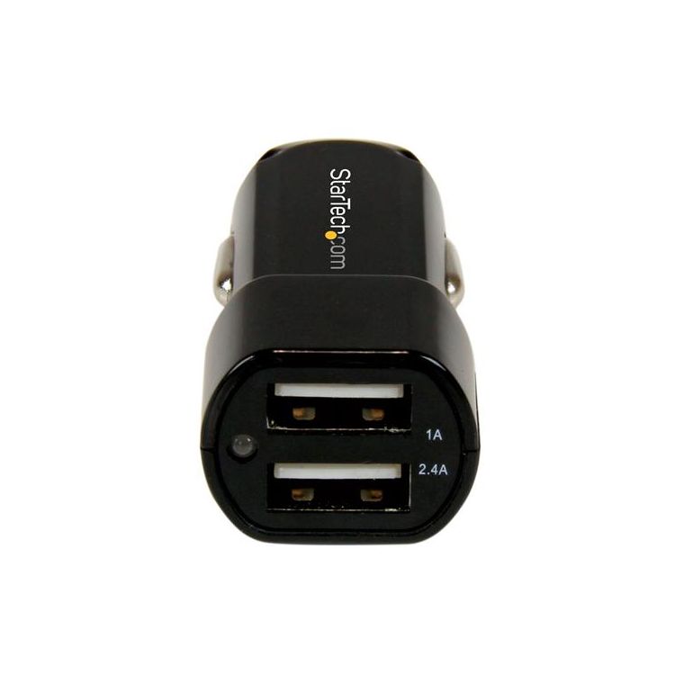 StarTech.com Dual-port USB car charger - 17W/3.4A - black