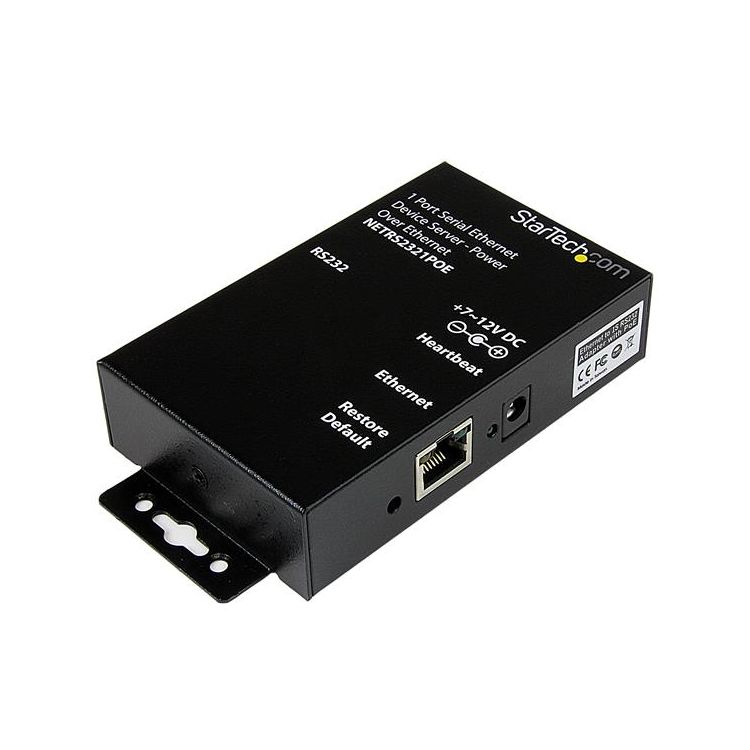 StarTech.com 1 Port RS232 Serial Ethernet Device Server - PoE Power Over Ethernet