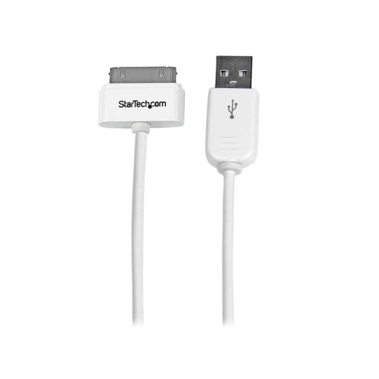 StarTech.com 1m (3 ft) Apple 30-pin Dock Connector to USB Cable for iPhone / iPod / iPad with Stepped Connector