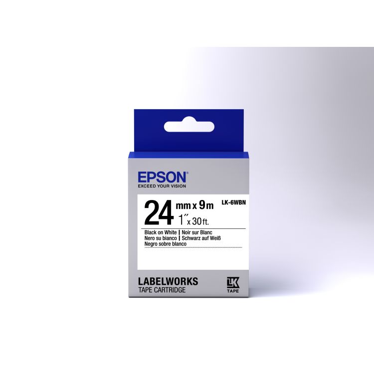 Epson Label Cartridge Standard LK-6WBN Black/White 24mm (9m)