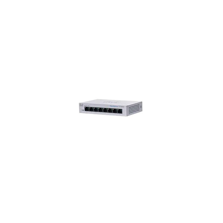 Cisco Business CBS110-8T-D Unmanaged Switch | 8 Port GE | Desktop | Ext PS | Limited Lifetime Protection (CBS110-8T-D)