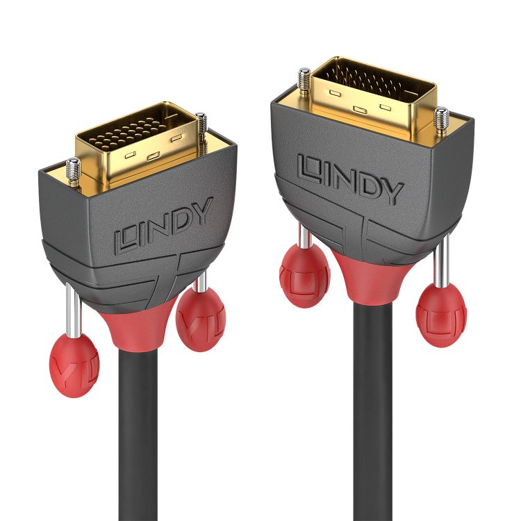 Lindy 15m DVI-D Dual Link Cable, Anthra Line