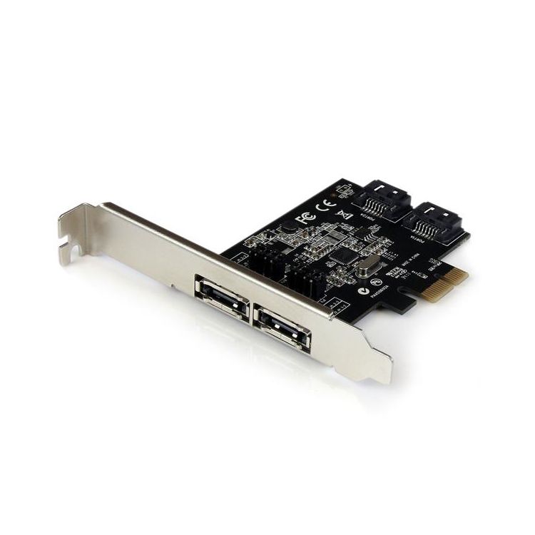 StarTech.com 2 Port PCI Express SATA 6 Gbps eSATA Controller Card - Dual Port PCIe SATA III Card - 2 Int/2 Ext